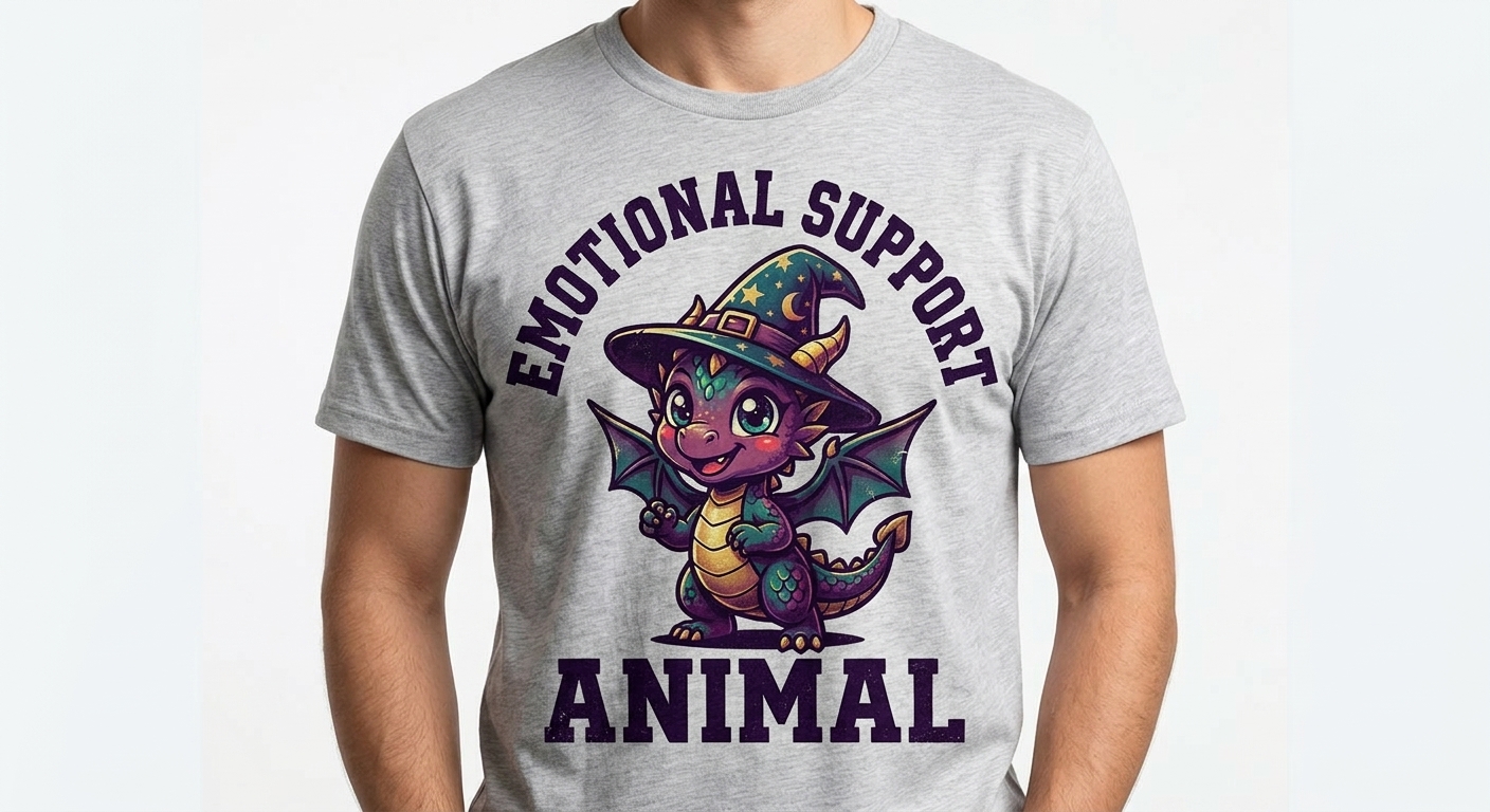 Emotional Support Baby Dragon T-Shirt