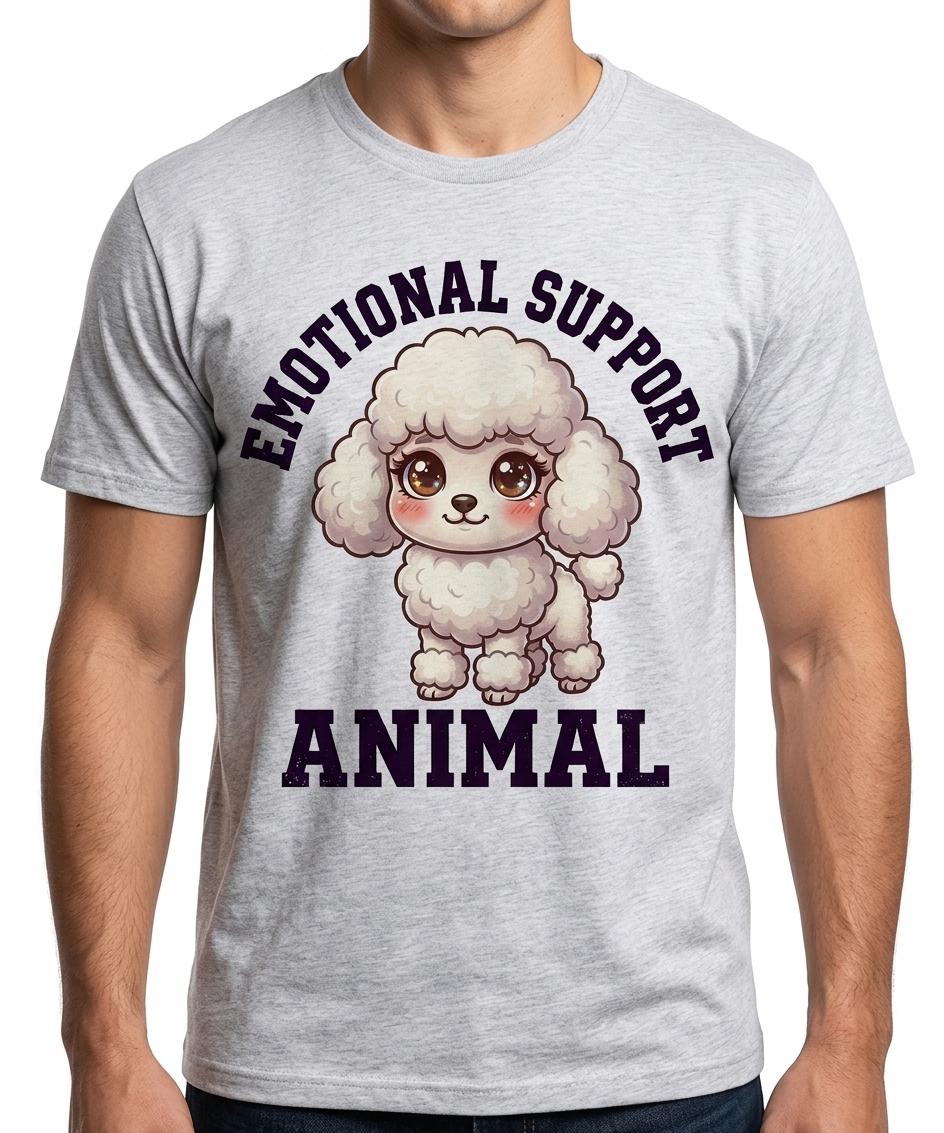 Emotional Support Poodle T-Shirt