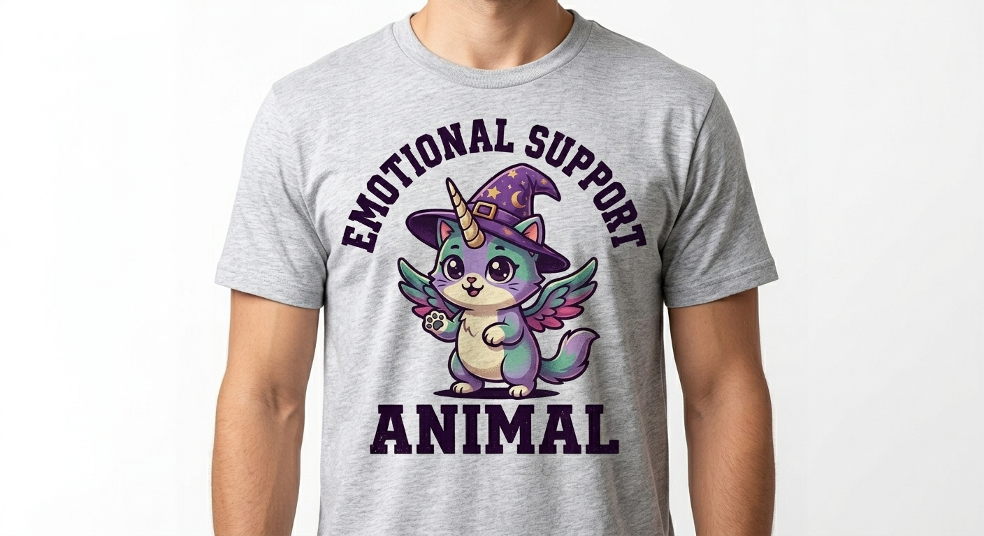 Emotional Support Unicorn Cat T-Shirt